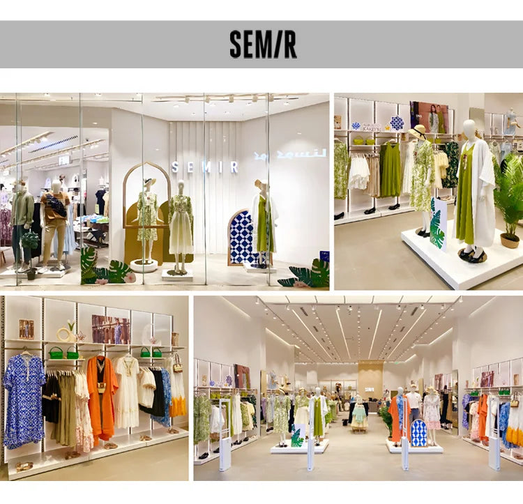 Semir Bowknot Strap Wide Leg Pants Set Women 2025 Summer New Linen Like Textured Two Piece Outfit for Vacation Style