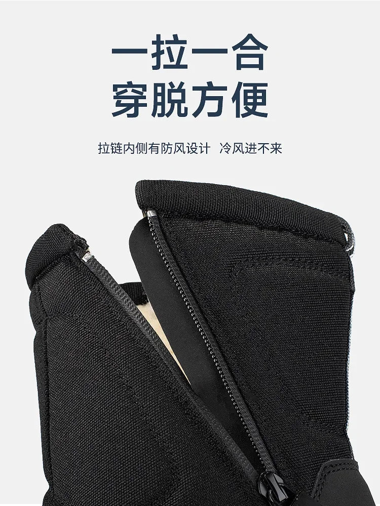Men Boots  Winter Shoes For Men Warm Snow Boots Mid-calf Men Warm Shoes Thick Plush Winter Boots For Men Women Cotton Shoes
