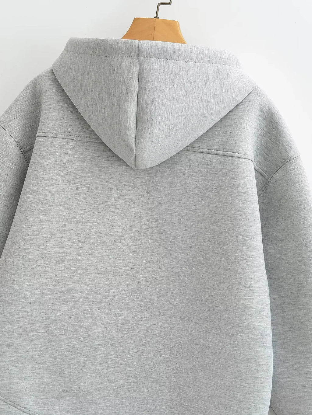 HH Autumn Winter Women's Zipper Hoodie Coat High Street Double Pockets Oversize Jakcet Loose Sweatshirts Outerwear Top