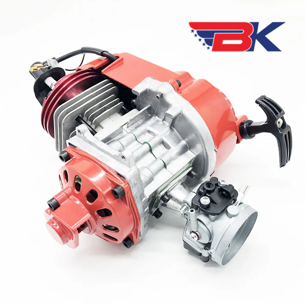 NEW Mini Moto 47cc 49cc Engine For Racing 2-Stroke Pocket Quad Dirt Bike ATV Red