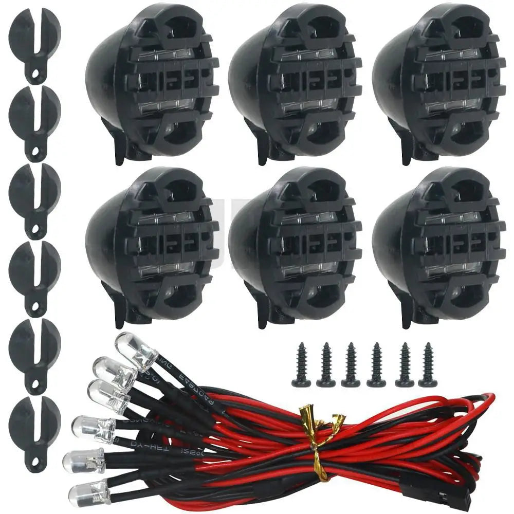 4/5/6pcs/set Led Spotlight Roof Light Lampshade For 1/10 Rc Crawler Car Axial Scx10 Ii Yikong Arrma Rc Car Parts