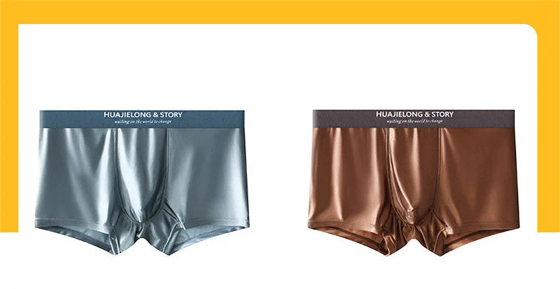 Choice boxers hombre Ice silk cueca satin ropa interior hombre Plus size calzoncillos hombres breathable sexy tоy man underwear