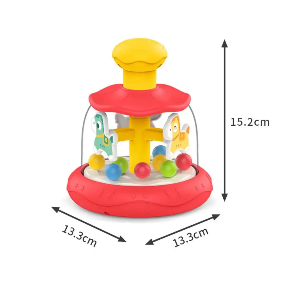 Interactive Games Baby Press Rotating Toy Early Learning Hand Coordination Sensory Spinning Toys Cartoon Skills Educational Toy