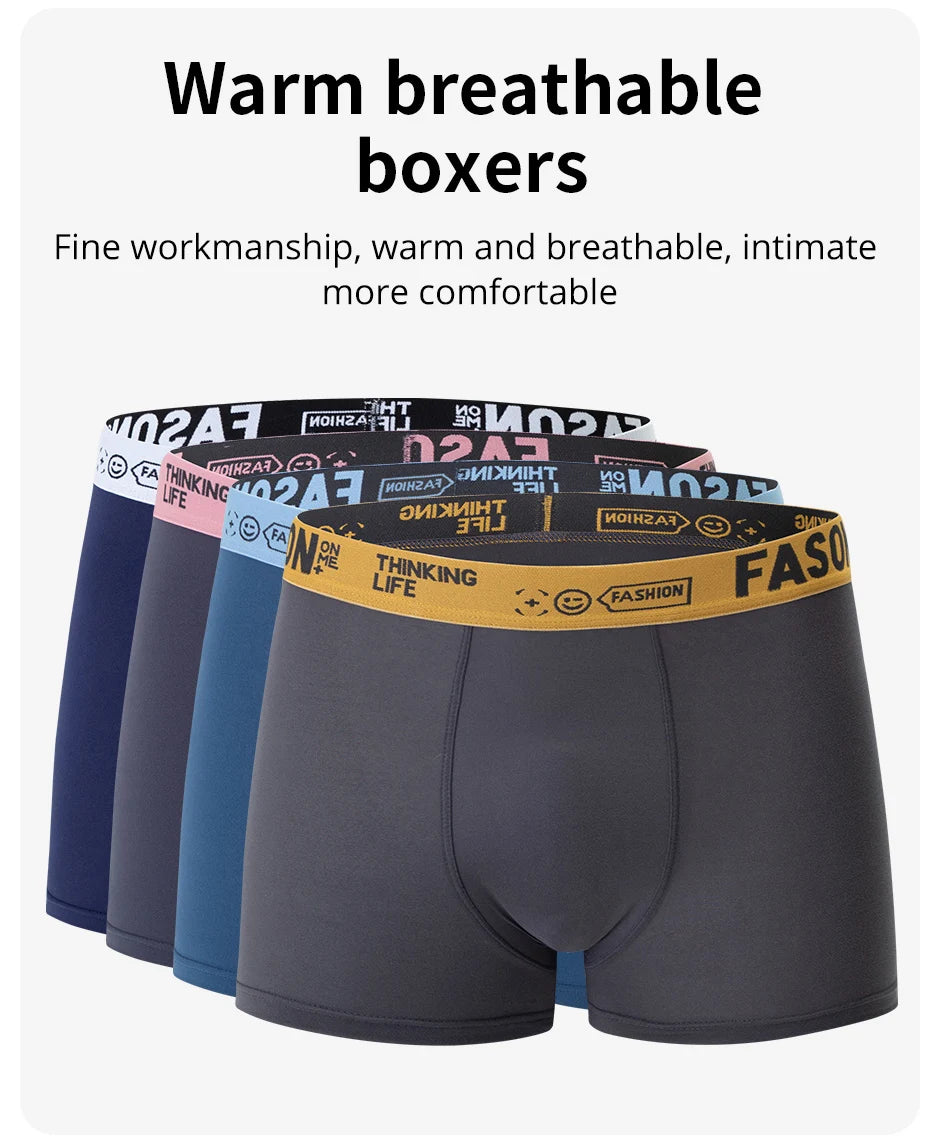 4/10 Piece Set Of Men's Casual And Fashionable Underwear Comfortable Boxer Shorts Youth Plus Size Sports Cycling Elastic Shorts