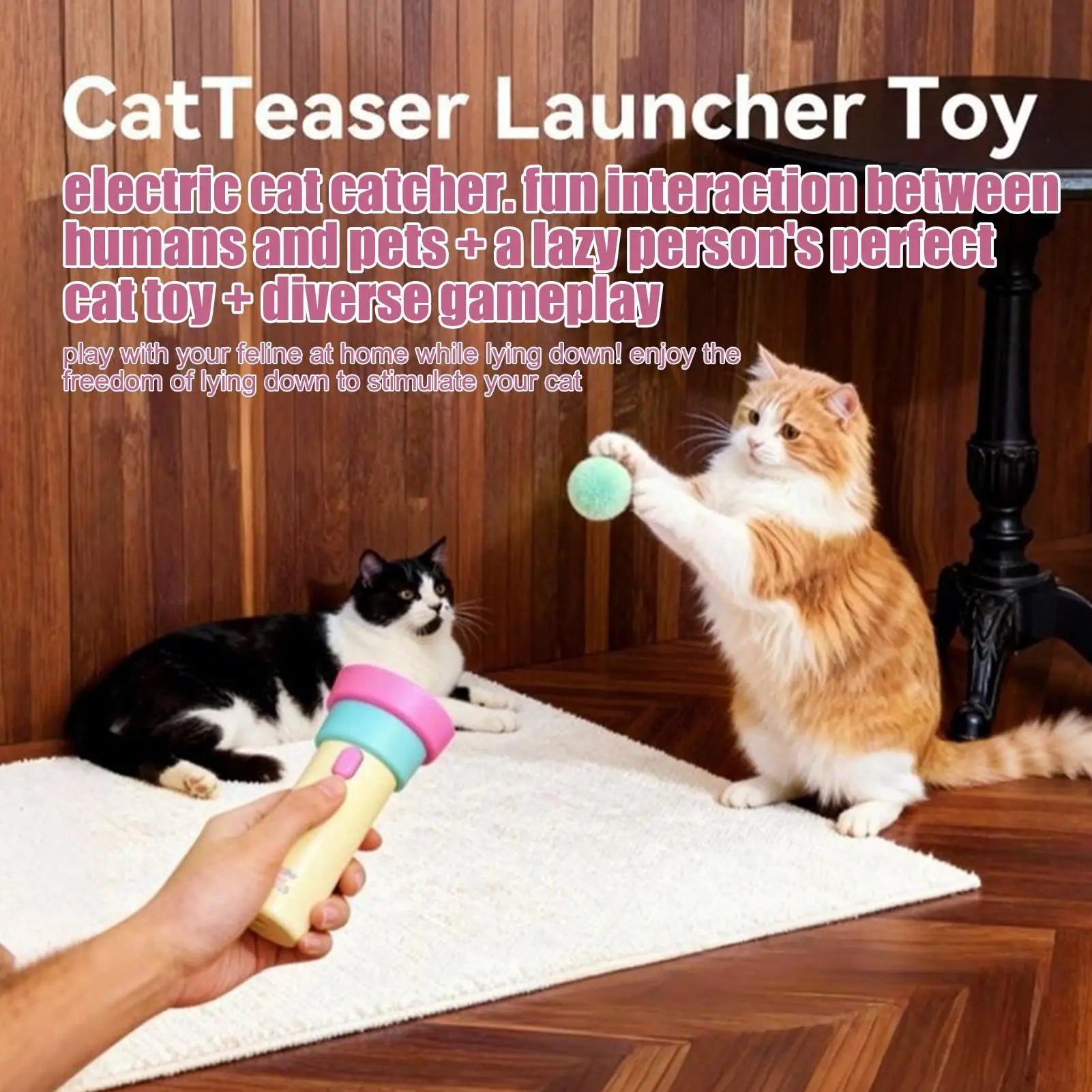 Interactive Cat Toy Electronic Cat Interactive Teaser Toy Kitten Stress Relief Game for Entertainment Enrichment Training Indoor
