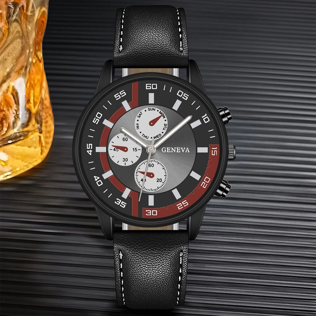 Quartz Watches For Men Leather Strap Wristwatches Top Luxury Brand Man Watch Business Men's Clock Gift Reloj Hombres