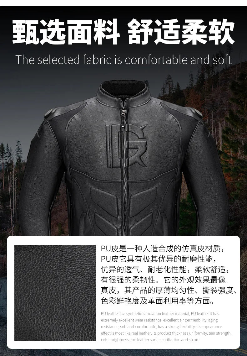 Motorcycle Pants PU Leather Pantalon Moto Men Pantalon Motocross Black Pantalon Moto Para Hombre CE Protector Motocross Pants