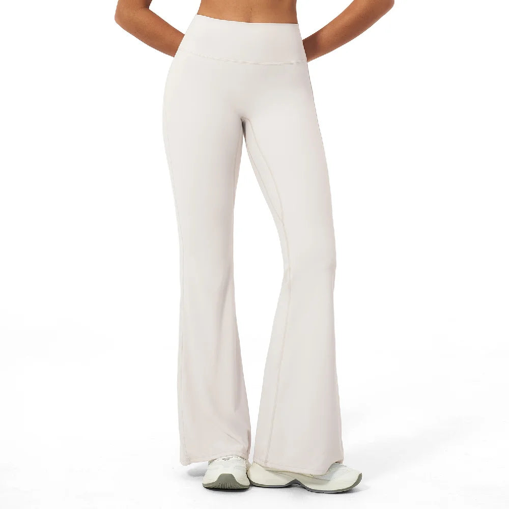 Yoga Flared Pants Women Fitness Bell Bottom Running Cycling Flared Trousers Sports Pants Female High Waist Wide Leg Yoga Pants