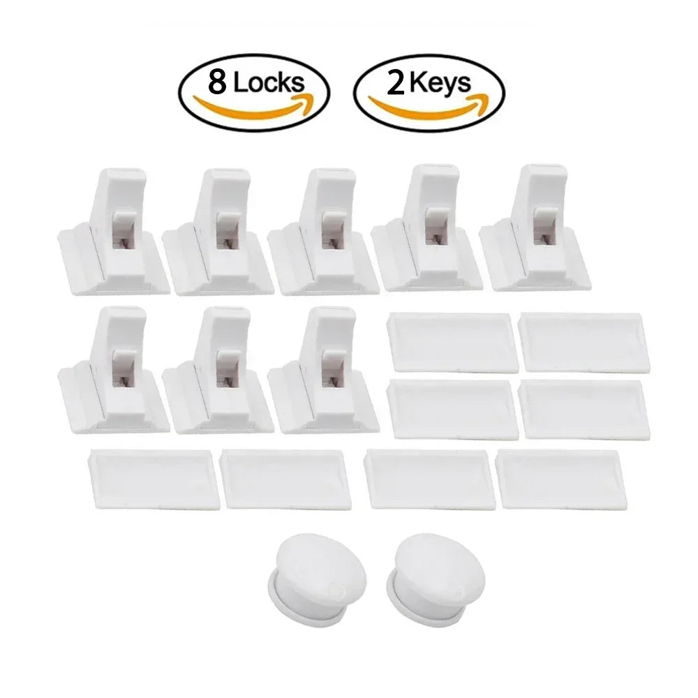Magnetic Baby Safety Lock Children Protection Invisible Drawer Latch Cabinet Door Lock Limiter Children Security