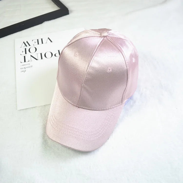 Baseball Cap Women Hat Summer Hats for Women Men Satin Sold Baseball Cap Snapback Casquette Gorras Para Hombres Casual Sport Hat