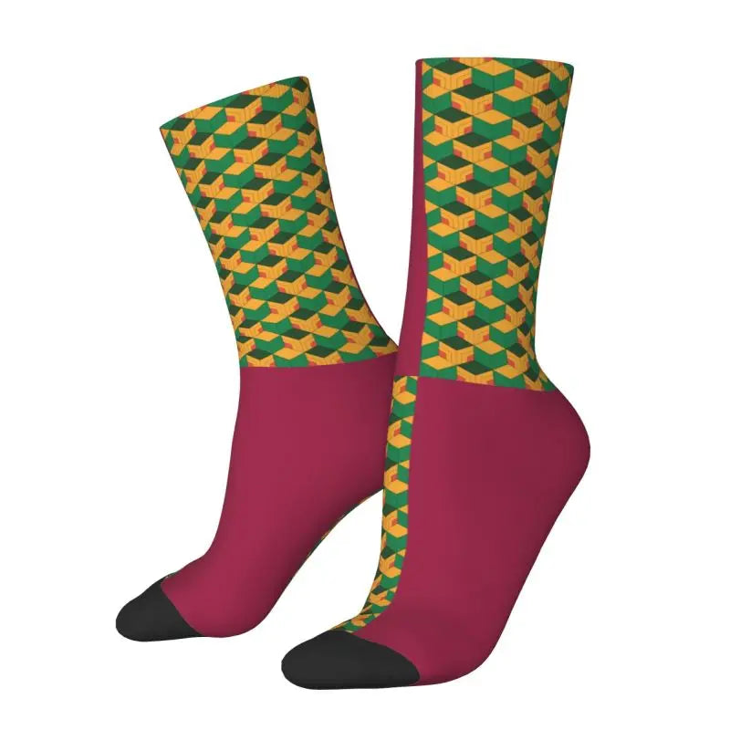 Custom Giyuu Tomioka Demon Slayer Men Women Crew Socks Unisex Kawaii Kimetsu No Yaiba Spring Summer Autumn Winter Dress Socks
