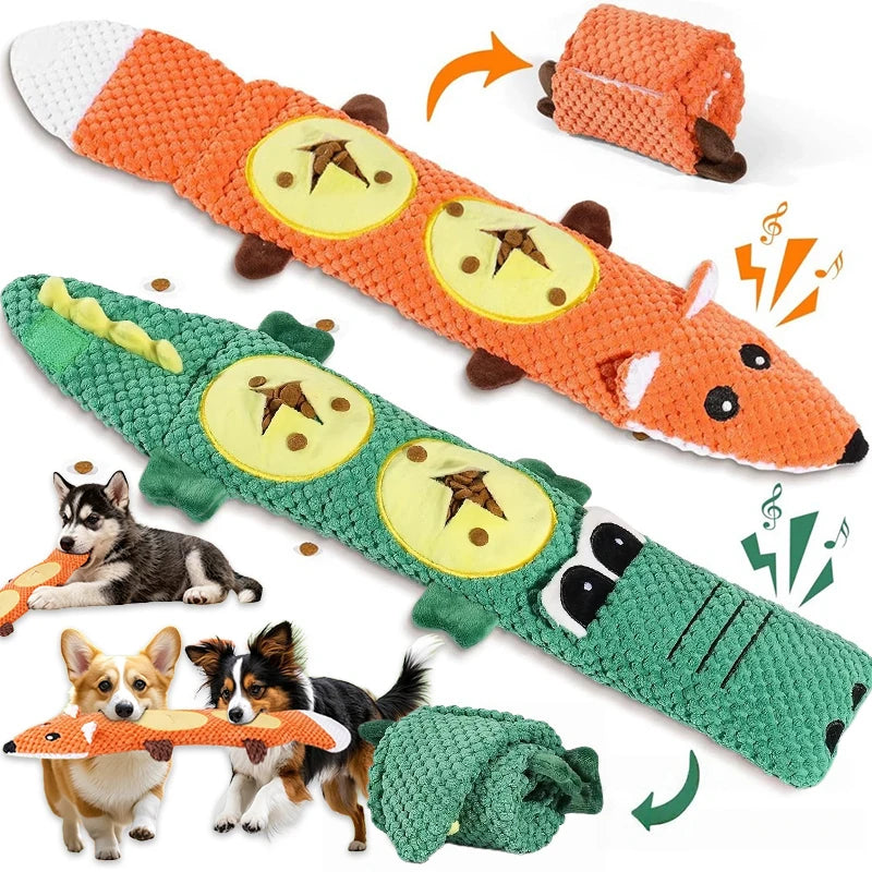 Interactive Toys Dog Toys for Aggressive Chewers, No Stuffing Interactive Dog Toys for Boredom and Teething, Squeaky Chew Toy