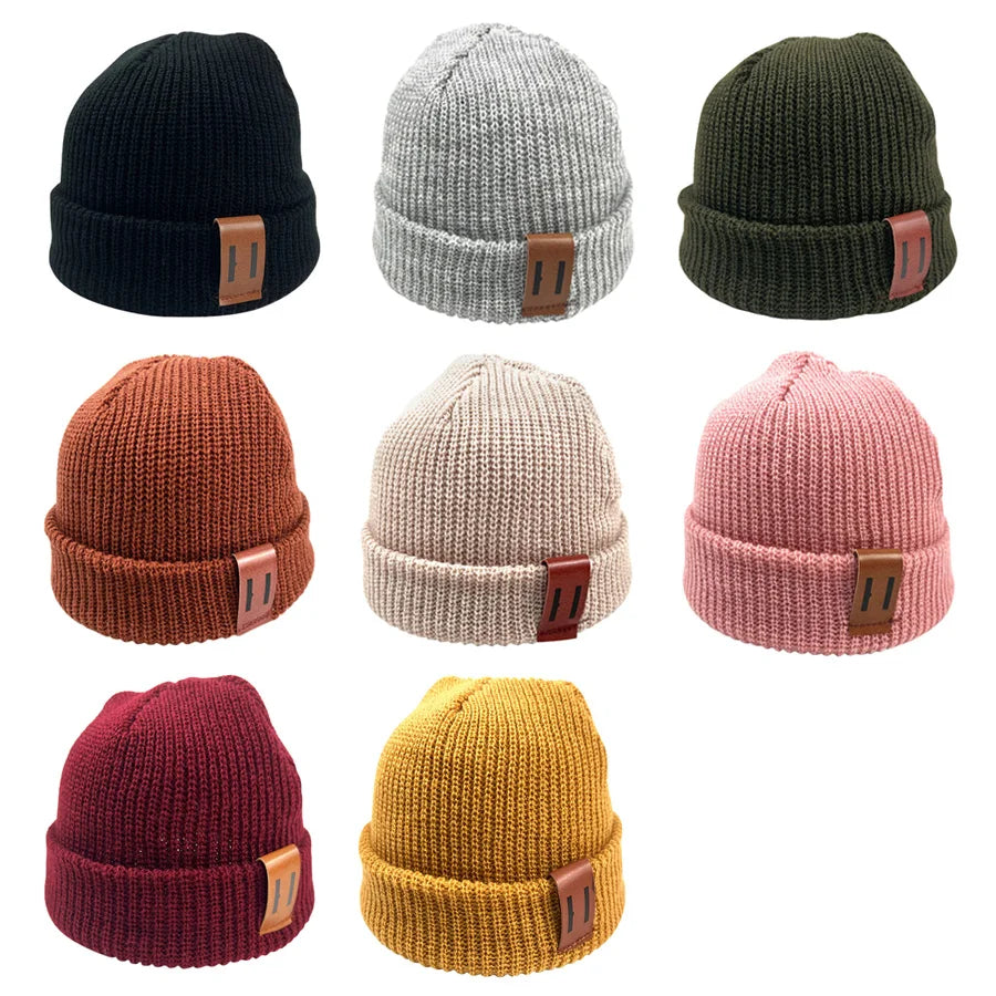 Knit Mother Kids Hat Baby Beanie for Boys Winter Baby Girl Hats Children Cap Infant Bonnet Toddler Accessories 1PC