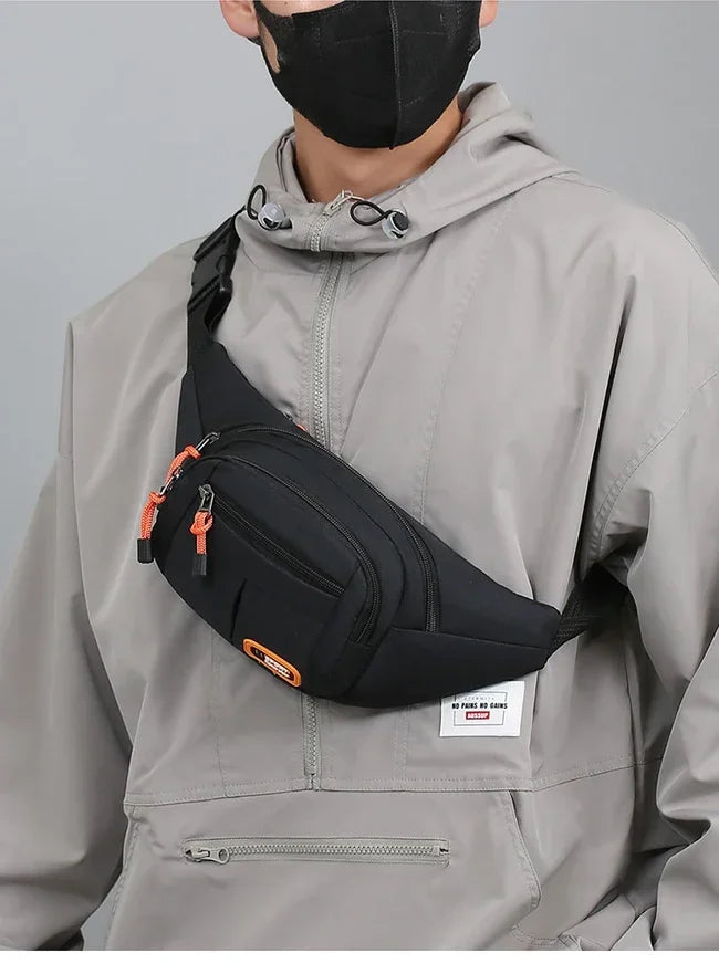 Oxford Waterproof Unisex Waist Bag - Large Capacity, Wear - Resistant Multifunctional Fanny Pack (Riñoneras Para Hombre)