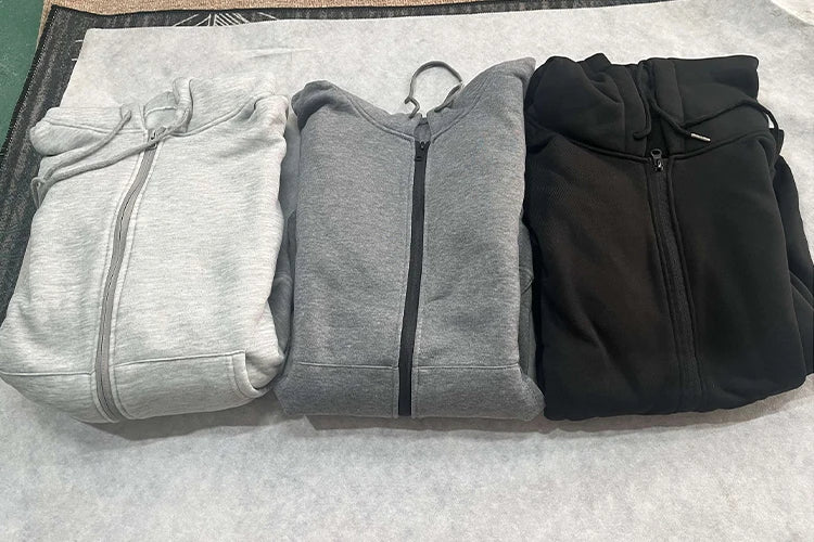 Alobee Autumn Women Gray Black Jacket With Hood Long Sleeve Zipper Jacket Coat Woman Loose Casual Big Pocket Outerwear Coat Tops