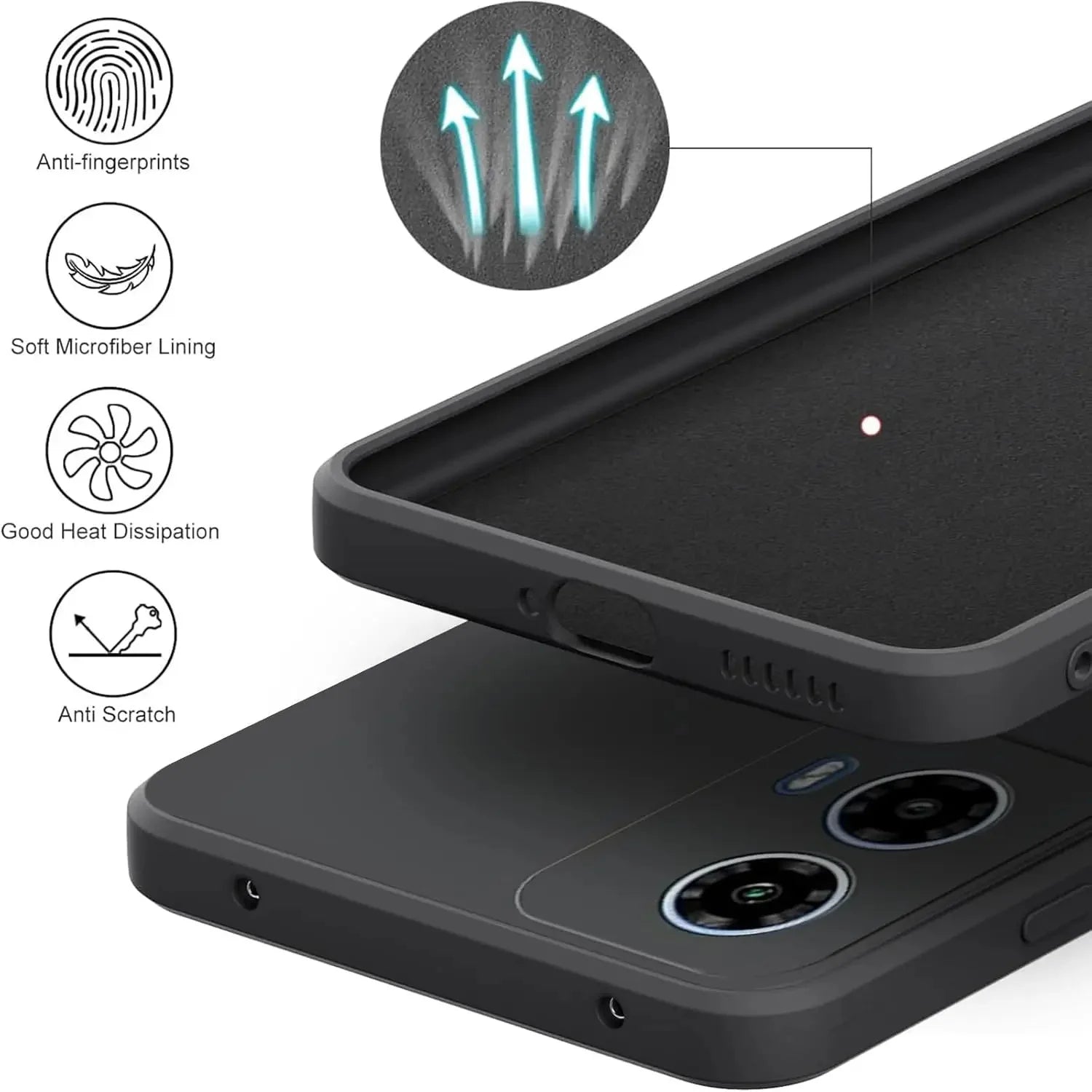 For Motorola Case Moto Phone Case Moto G34 G54 G56 Moto Edge 60 fusion EDGE 70 Liquid Silicone Shockproof Coque Cover