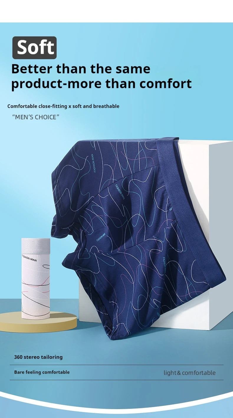 8Pcs Men Underwear Men BoxerShorts Men Printed Panties Soft Comfortable Men Underpants Man Sexy Breathable Fashion Sports Boxers