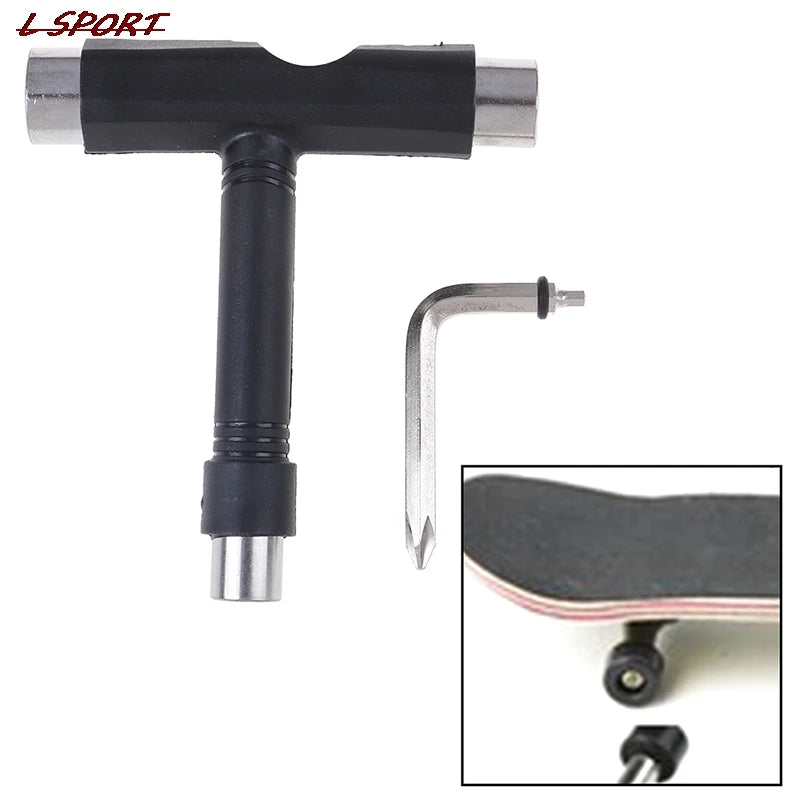 1pcs Skateboard Roller Skate T Tool MultiFunction All In One Wrench High Qulity Repair Tool New Hot Sale