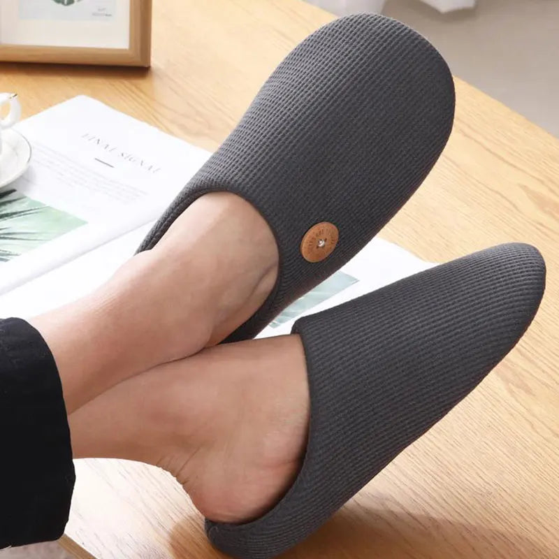 Classic Men Slippers Indoor Men Slippers Fashion Men House Slippers Outdoor Antiskid Soft Men Flat Slippers Winter Bedroom Shoes