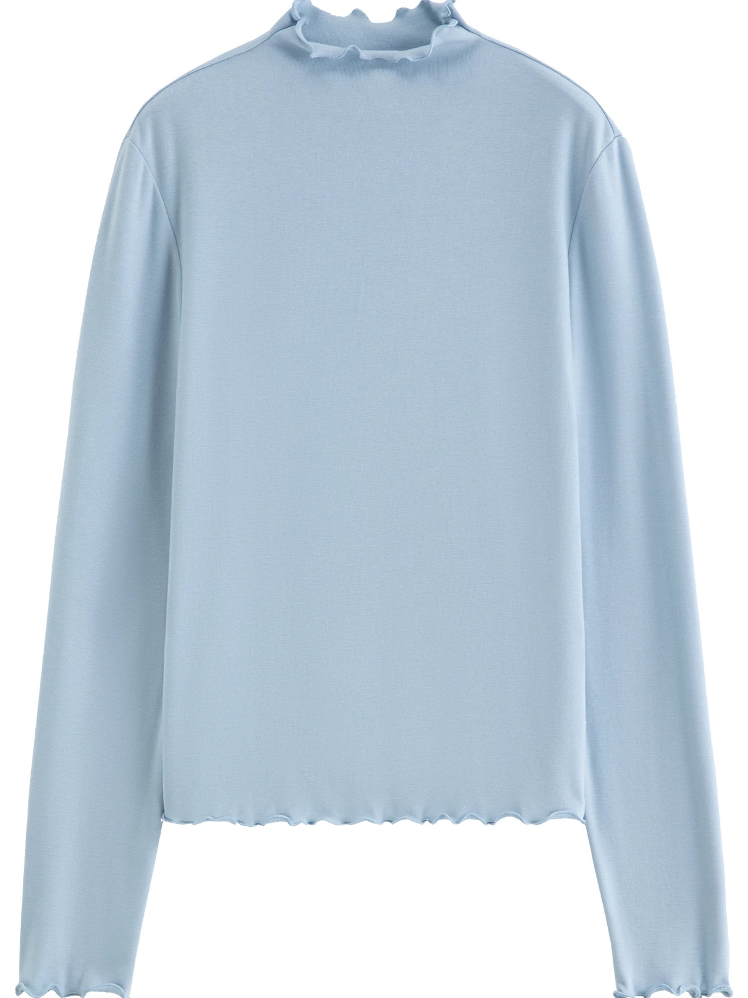 DUSHU Self-Heating Wool T-shirts Half-High Collar Soft Knit  Women's Longline Bralette Fall Winter Curvy Solid Color Pullovers