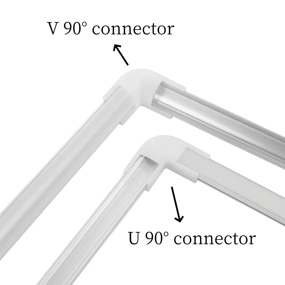 1-30pcs/Lot perfil aluminio led Corner Aluminium Profile Channel Holder for LED Strip Light Bar Cabinet Lamp Kitchen Closet