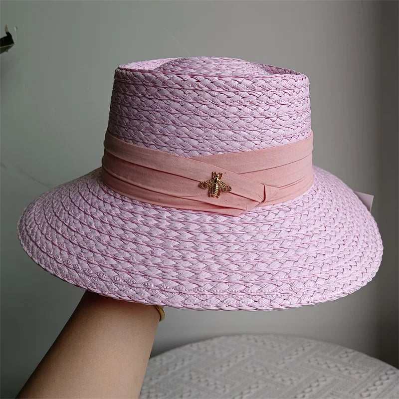 Straw hat women breathable sun hat fashion hollow retro straw hat hand-woven summer travel straw hat gorras para hombres
