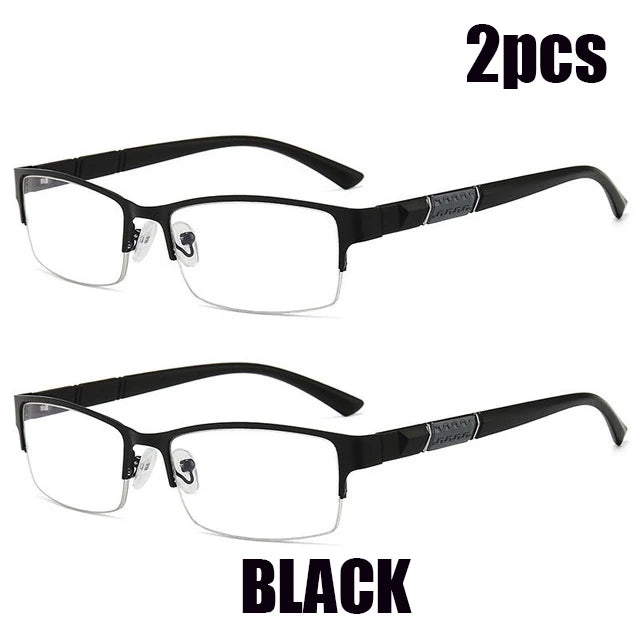 IENJOY Half-frame Reading Glasses Gafas de lectura para hombres High Quality Business Glasses Presbyopic Eyeglasses 1.0 2.0 3.0