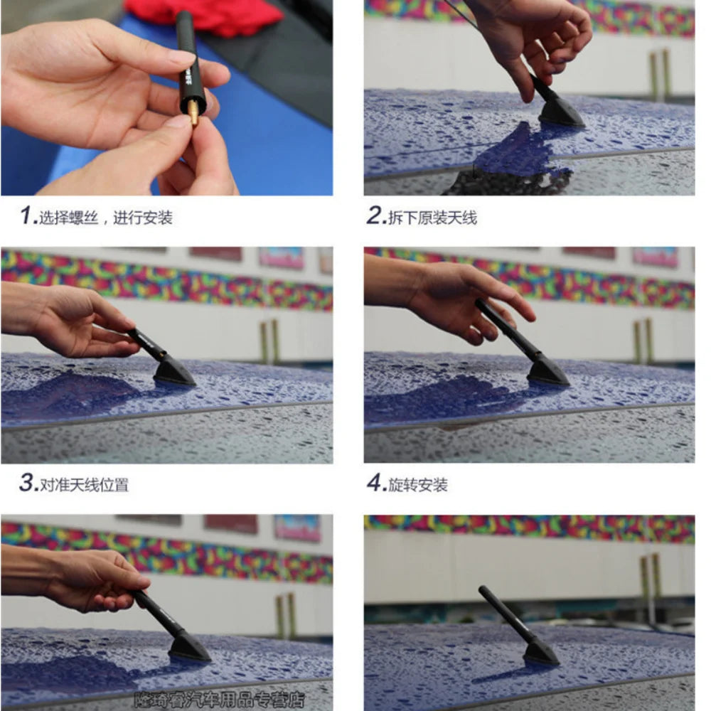 Car Antenna WRC style Carbon Fiber Auto Accessories For Ford Focus 2 3 4 Fiesta Ecosport Kuge Peugeot 206 207 307 308 2008 3008