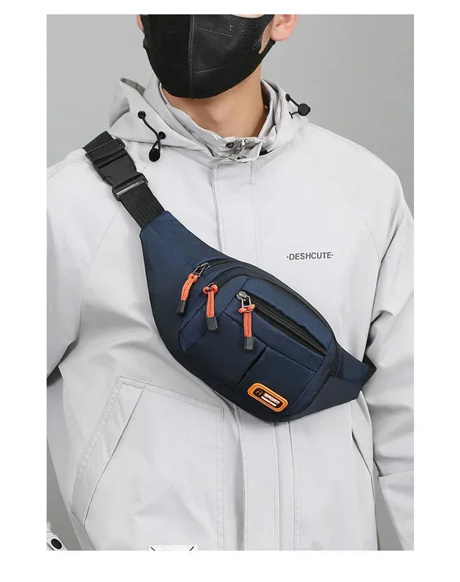 Oxford Waterproof Unisex Waist Bag - Large Capacity, Wear - Resistant Multifunctional Fanny Pack (Riñoneras Para Hombre)