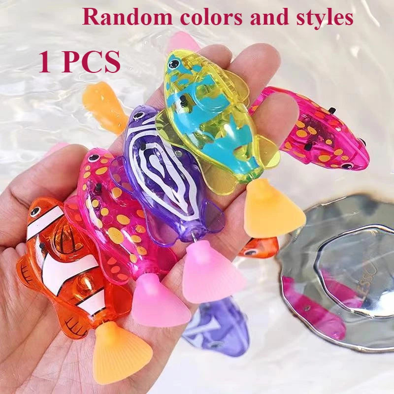Children's Electronic Toys Can Swim In Water With Colorful Fish And Nostalgic Flip Imitation Mobile Phone Girl Gift