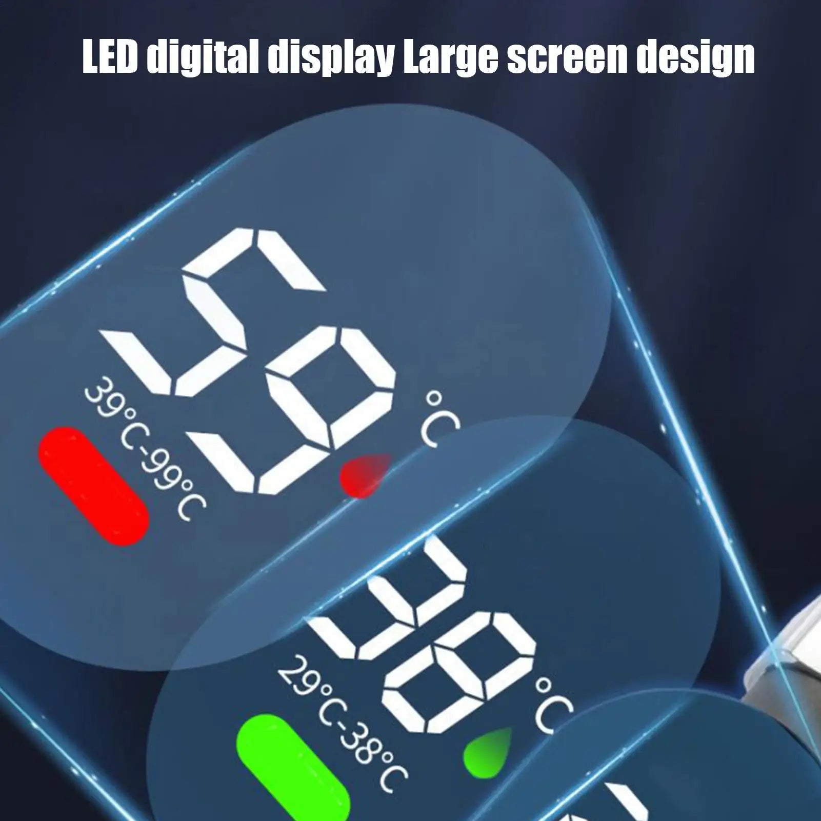 LED Digital Shower Temperature Gauge Waterproof Smart Monitor for Baby Bath Bathroom Accurate Safe Auto-shutoff Durable