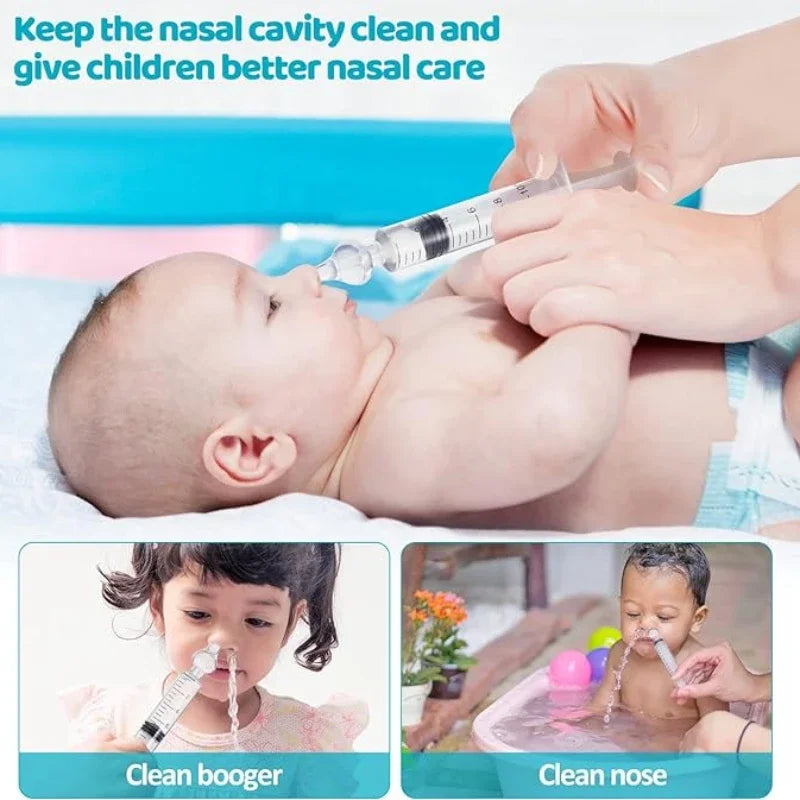 10ML Needle Tube Babies Nasal Aspirator Silicone Baby Nose Cleaner Nose Care Cleaner Rhinitis Washer Newborn Nasal Irrigator