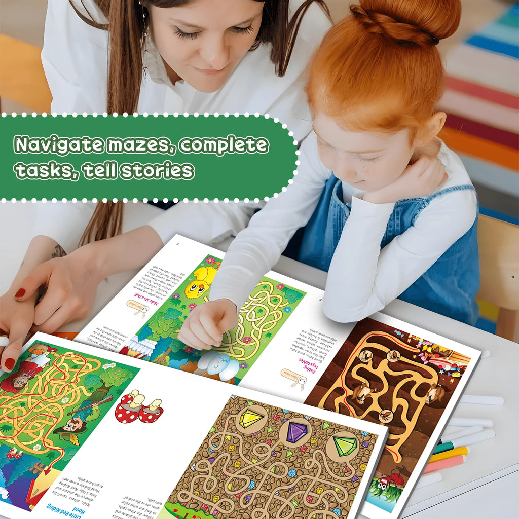 Interactive Maze Puzzle Book for Kids: Fun and Educational Adventures to Enhance Problem-Solving and Critical Thinking Skills
