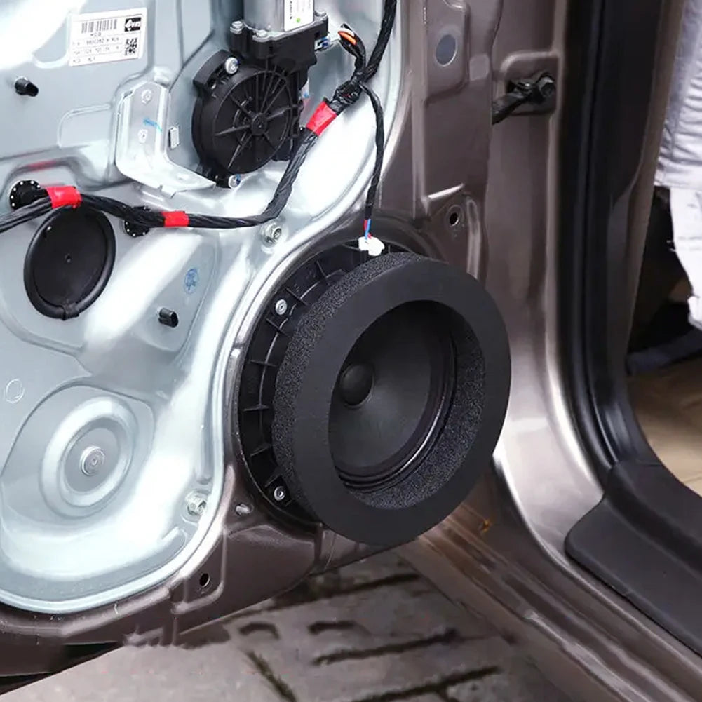 4pcs 6.5" Car Door Soundproof Cotton Speaker Bass Ring Foam Woofer Pad Noise Sound Insulation ring Accessories