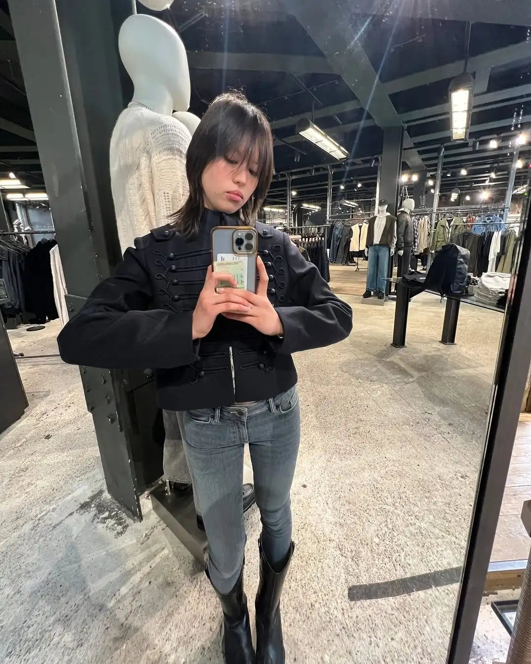 Solid Stand Collar Military Jacket Women Fashion Black Long Sleeve V-neck Short Jackets 2026 Lady Spring Autumn Chic Outwear New