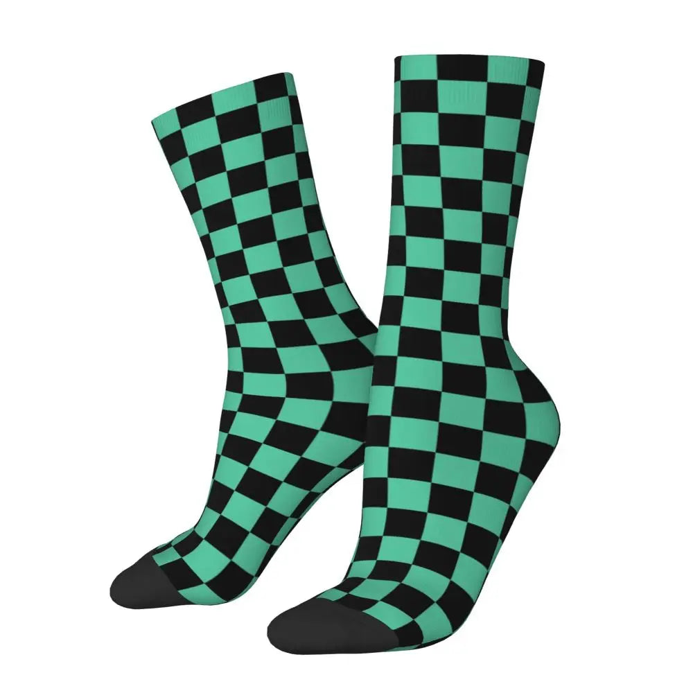 Custom Giyuu Tomioka Demon Slayer Men Women Crew Socks Unisex Kawaii Kimetsu No Yaiba Spring Summer Autumn Winter Dress Socks