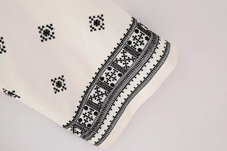 Vintage Women Loose Boho Linen Pants 2023 Summer Fashion Ladies Vocation Soft Embroidery Trousers Female Casual Bottoms Chic