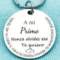 1PC  Llavero Para Hombres Regalo Familiar Colgante Con Grabado Traté De Encontrar El Regalo Para Ti Primo Cousin