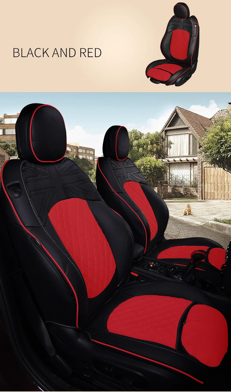 Car Accessories for MINI Cooper R50 R53 HATCHBACK R55 Clubman R56 R57 CABRIO R60 Countryman Custom  Seat Covers Leather Pad