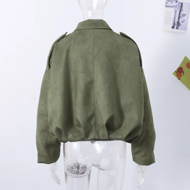 Fashion Coat Short Pant Women Set Casual Loose Lapel  Button Long Sleeve Female Jacket Suit 2025 Autumn High Street Lady Sets