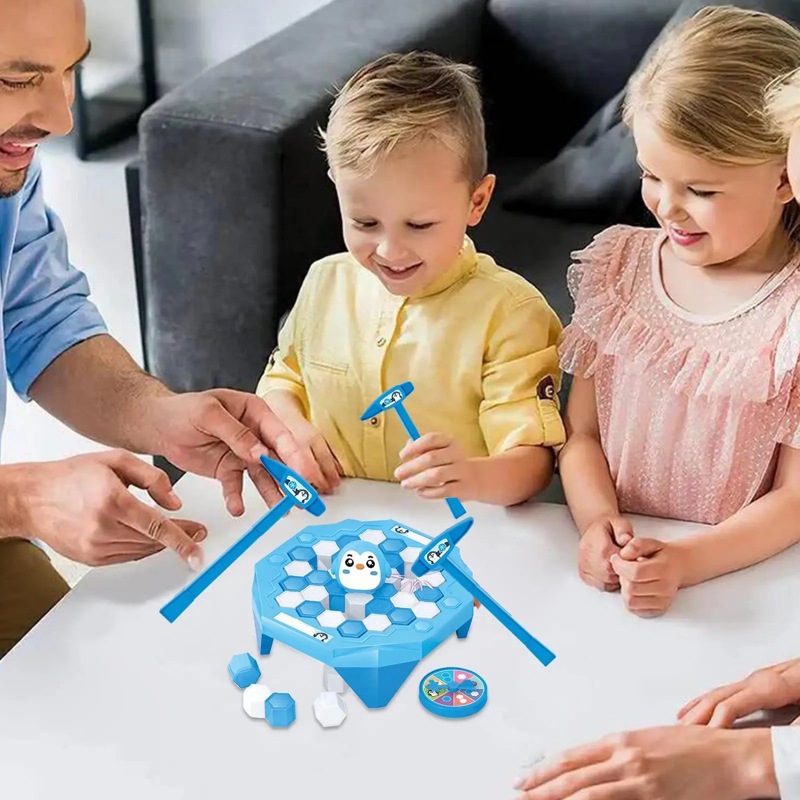 Penguin Ice breaking toys Hand-eye Coordination Board Games with Hammer Penguin ice tapping games For Gathering