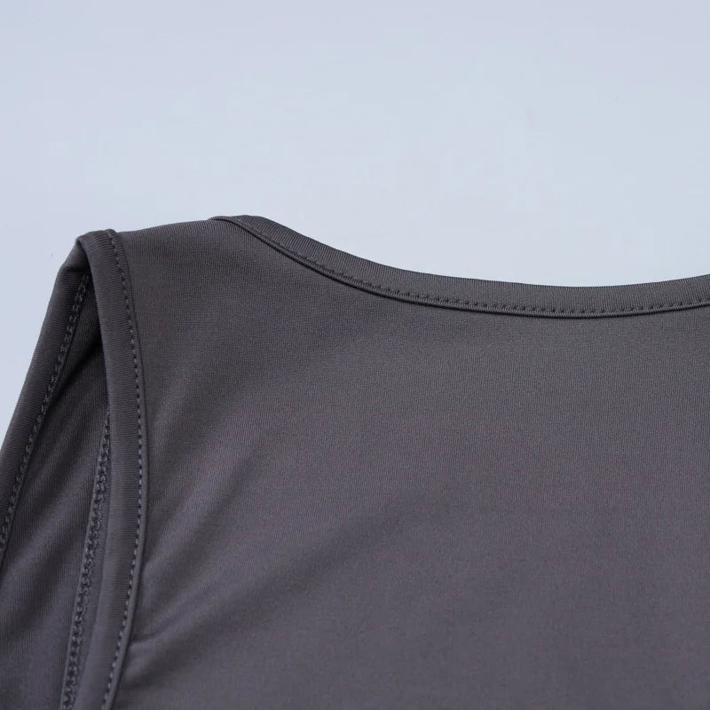 Square Collar Sleeveless Bodycon Crop tank Top Women’S Solid Sexy Elegant Y2K Top Party Clubwear Summer Outfit Wholesale