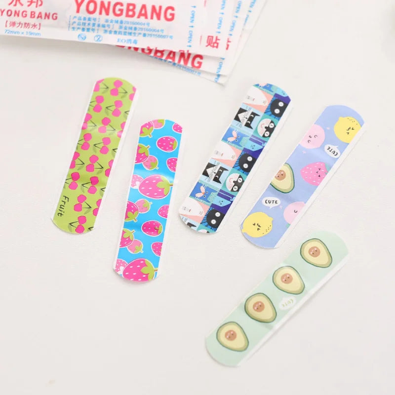 50pcs/set Children Baby Waterproof Plaster Wound Patch Hemostasis Bandages Cartoon Band Aid Strips Kawaii Breathable Patches