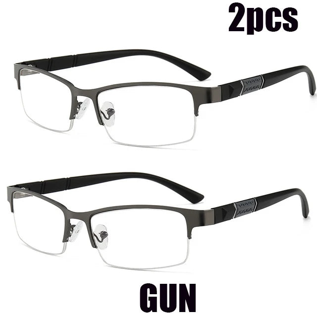 IENJOY Half-frame Reading Glasses Gafas de lectura para hombres High Quality Business Glasses Presbyopic Eyeglasses 1.0 2.0 3.0