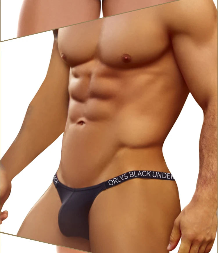 ORLVS Sexy Men Underwear Men Jockstrap Men Briefs Gay Penis Pouch Breathable Mens Bikini Underwear Tanga Thongs Men Jockstrap