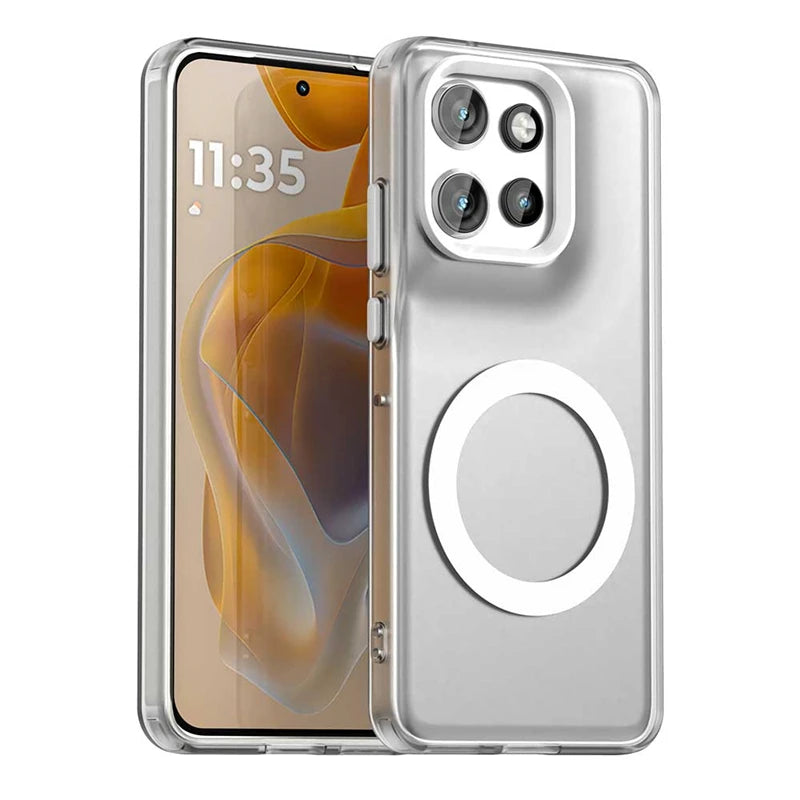 Transparent Case For Motorola Moto S50 Case For Moto S50 5G Magnetic Adsorption Wireless Charging Back Cover For Moto S50 Case