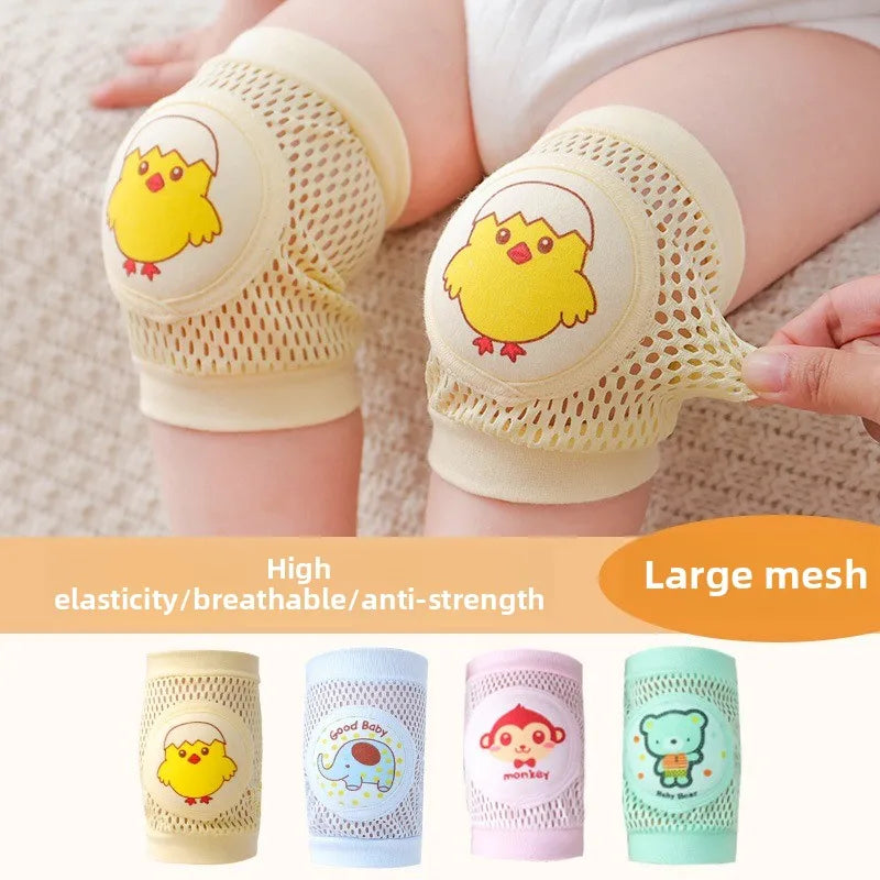 Baby Knee Pads 1 Pair - Thin Summer Crawling Protection, Anti-Fall Learning to Walk Gear for Infants & Toddlers