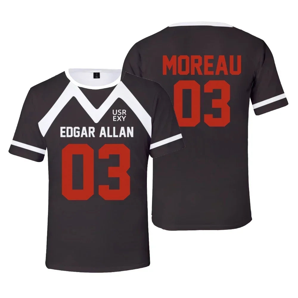 Nueva camiseta Foxhole Court Edgar Allen Raven lacrosse,camiseta 3D,ropa para hombre/mujer