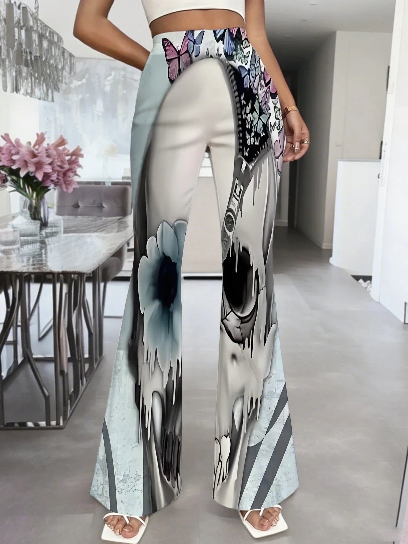 Flared Pants for Leg Shaping Commute Suitable Casual Trousers for Women Enhance Silhouette Comfortable Streetwear