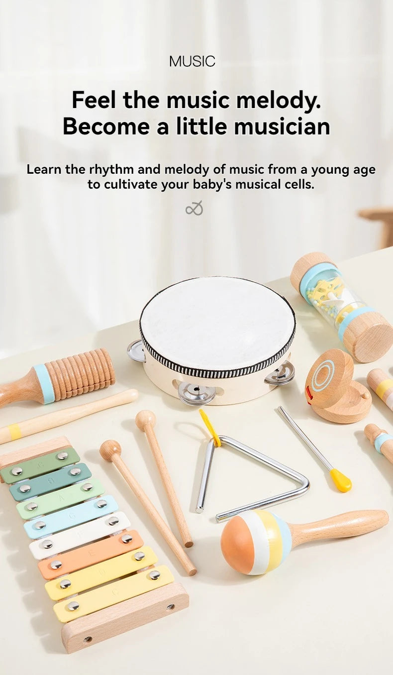Interactive Musical Toy Wooden Toys Child Percussion Instruments Early Educational Toys Birthday Gifts for Toddlers Girl Boy